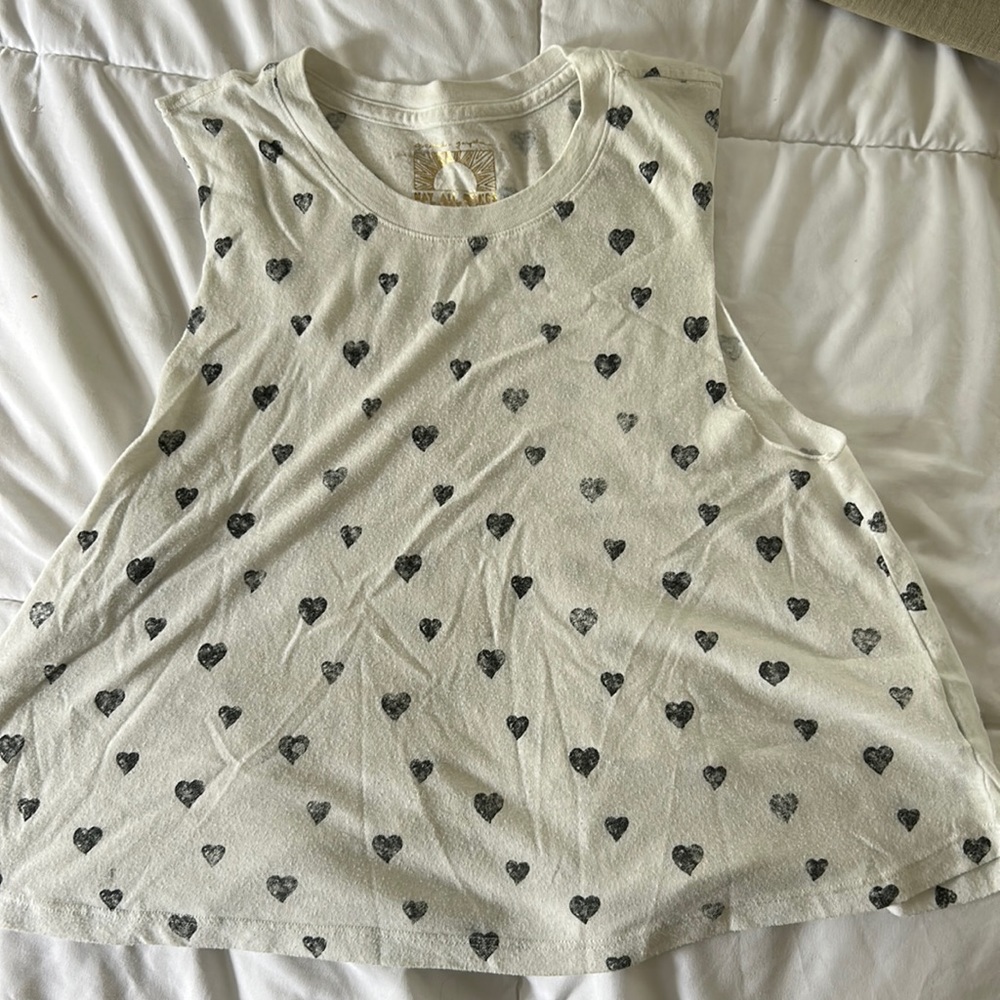 Heart Print Spiritual Gangster Crop Top